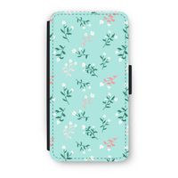 Small white flowers: iPhone XS Flip Hoesje - thumbnail