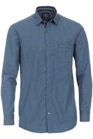 Redmond Casual Modern Fit Overhemd blauw/groen, Motief - thumbnail