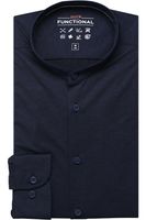 Pure Functional Slim Fit Jersey shirt marine, Effen - thumbnail