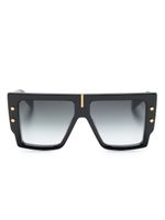 Balmain Eyewear lunettes de soleil à monture rectangulaire - Noir - thumbnail