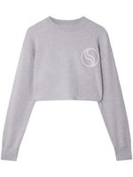 Stella McCartney sweat S-Wave à coupe crop - Gris - thumbnail