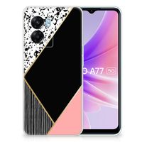 OPPO A77 | A57 5G TPU Hoesje Zwart Roze Vormen