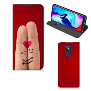 Motorola Moto G9 Play Hippe Standcase Liefde - Origineel Romantisch Cadeau