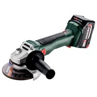 Metabo W 18 L BL 9-125 | Accu Haakse Slijper | 18V | 125mm | 10000 /min | 2 Li-Power accu-packs en lader | in metaBOX 602374510