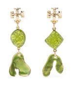 Tory Burch boucles d'oreilles pendantes Roxanne - Vert