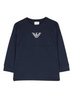 Emporio Armani Kids effet sweat à logo imprimé - Bleu