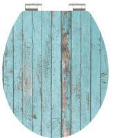 MDF High Gloss WC-bril BLUE WOOD met soft-close
 - 80536