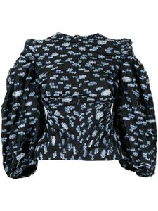 Cecilie Bahnsen blouse Jasiah Hortensia en fil coupé - Noir