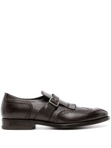 Henderson Baracco chaussures en cuir perforé à boucles - Marron