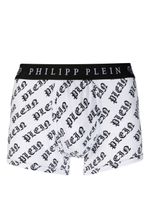 Philipp Plein boxer à taille à logo - Blanc