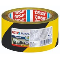 tesa Securiser PVC-markeringstape, universeel, zwart/geel, 66 m x 50 mm