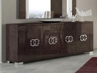 Dressoir PRADO 4 deuren walnoot gelakt