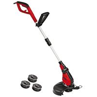 Einhell Elektrische Grastrimmer GC-ET 4530 Set (450 W, 30 cm maaibreedte, dubbele lijnspoel, motorkop verstelbaar, volautomatische draadtoevoer, bloem-/plantenbeschermer, incl. 3x draadspoelen), meerkleurig