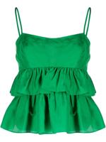 Ulla Johnson Top met ruches - Groen