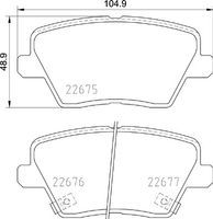 Remblokkenset, schijfrem BREMBO, u.a. für Hyundai, KIA