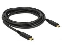 DeLock Kabel USB 2.0 USB Type-C stekker > USB Type-C stekker 3,0 m zwart 5 A
