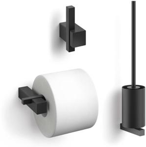 ZACK Carvo Toilet accesoires set 3-in-1 rond zwart