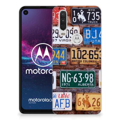 Motorola One Action Siliconen Hoesje met foto Kentekenplaten Motorola One Action Siliconen Hoesje met foto Kentekenplaten