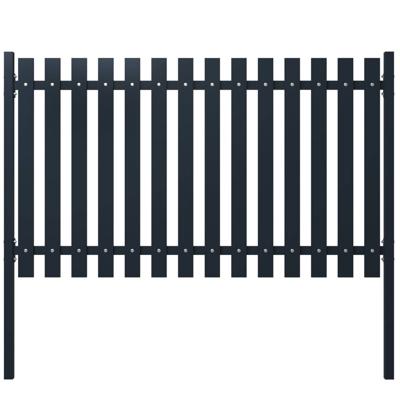 vidaXL Schuttingpaneel 174,5x100 cm gepoedercoat staal antraciet