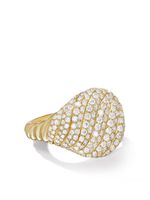 David Yurman bague Sculpted Cable en or 18ct pavée de diamants - thumbnail