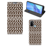 OPPO A53 | A53s Hoesje met Magneet Aztec Brown - thumbnail