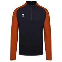 Robey Performance Half-Zip Trainingstrui Zwart Oranje - thumbnail