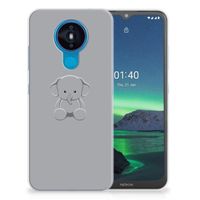 Nokia 1.4 Telefoonhoesje met Naam Grijs Baby Olifant - thumbnail