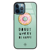 iPhone 12 Pro glazen hardcase - Donut worry