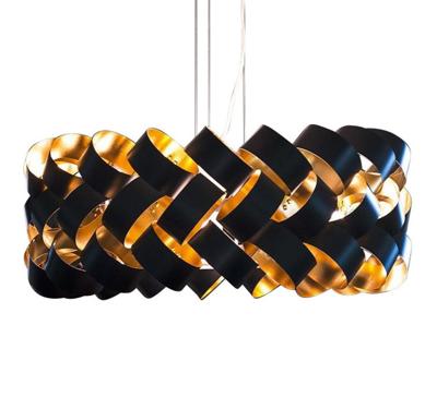 Pallucco - Ring 600 Hanglamp Mat Zwart / Mat Zwart / Goud