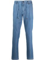 Canali pantalon droit à lien de resserrage - Bleu