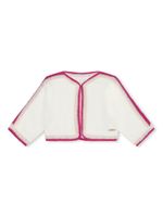 Chloé Kids cardigan à détails de coutures - Blanc