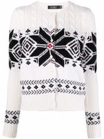 Lauren Ralph Lauren cardigan en maille Fair Isle - Blanc