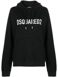 DSQUARED2 hoodie en coton à logo imprimé - Noir