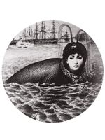 Fornasetti assiette murale Tema e Variazioni N.195 décorée à la main - Blanc - thumbnail