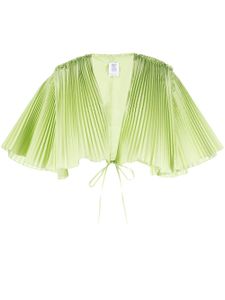 Rosie Assoulin blouse crop à design plissé - Vert