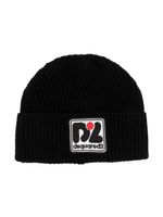 DSQUARED2 KIDS bonnet à patch logo - Noir