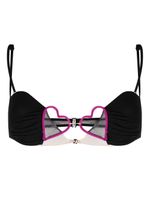 Nensi Dojaka soutien-gorge à détail de cœur - Noir