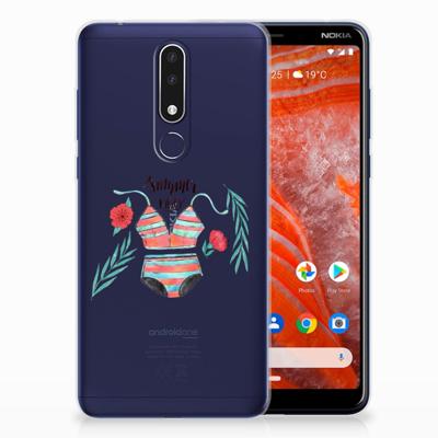 Nokia 3.1 Plus Telefoonhoesje met Naam Boho Summer