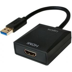 LogiLink UA0233 USB grafische adapter 1920 x 1080 Pixels Zwart