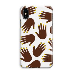 Hands dark: iPhone XS Max Volledig Geprint Hoesje