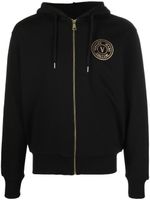 Versace Jeans Couture hoodie zippé à logo imprimé - Noir