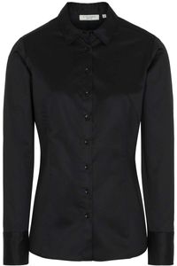 ETERNA Cover Shirt Slim Fit Dames Overhemd zwart, Effen