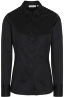 ETERNA Cover Shirt Slim Fit Dames Overhemd zwart, Effen - thumbnail