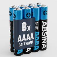 ABSINA 8 x batterijen AAAA voor Surface Pen, tabletpen en nog veel meer - AAAA batterij 1,5 V alkaline - mini batterijen AAAA LR61 E96 - AAAA batterijen, batterij AAAA 1,5 V, AAAA batterijen, 4 A