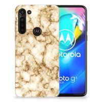 Motorola Moto G8 Power TPU Siliconen Hoesje Marmer Goud - thumbnail