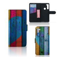 Motorola G8 Power Book Style Case Wood Heart - Cadeau voor je Vriend - thumbnail