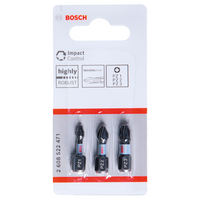 Bosch Accessoires Schroefbitpack Impact Control | PZ1/2/3 | 25mm | 3 stuks - 2608522471 - thumbnail