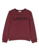 Lanvin Enfant sweat à logo brodé - Rouge