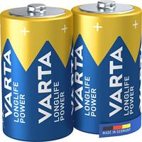 VARTA Longlife Power D Mono LR20 Batterij (verpakking met 2 stuks) Alkaline Batterij - Made in Germany - ideaal voor speelgoed zaklamp CD-speler en andere apparaten op batterijen