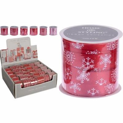 Lint 1cmx5m rood/wit